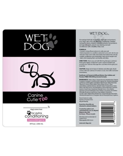 Wet Dog - Canine Cutie Calming Conditioner for Dogs - 8 oz