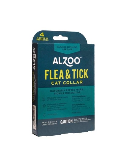 ALZOO Plant-Based Flea & Tick Collar Cat - One Size Fits All