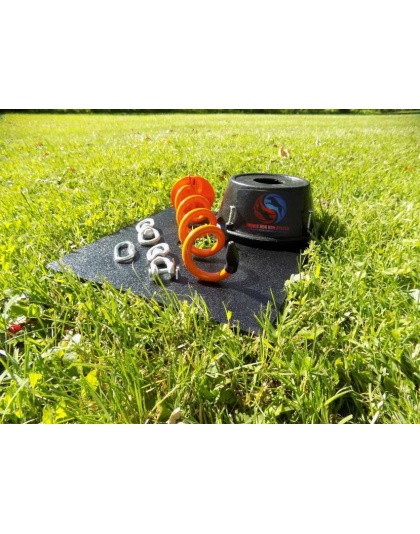Double Dog Run Tangle-free Two Dog Tie Out Stake - Medium Dog Tie Out Stake - 700lbs