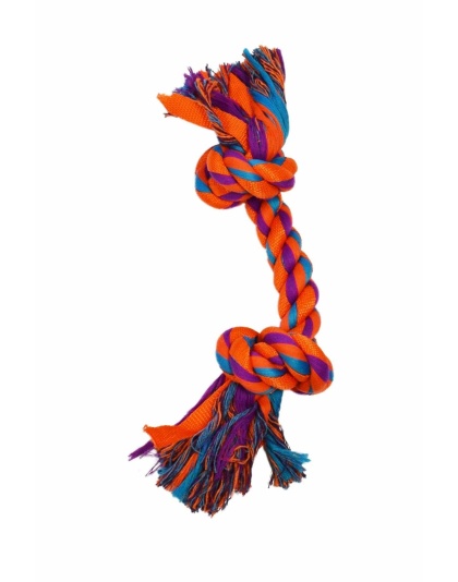 Orange - Amazing Pet Products Nylon Rope Bone  - 14"