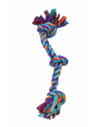 Turquoise - Amazing Pet Products Nylon Rope Bone  - 17.75"