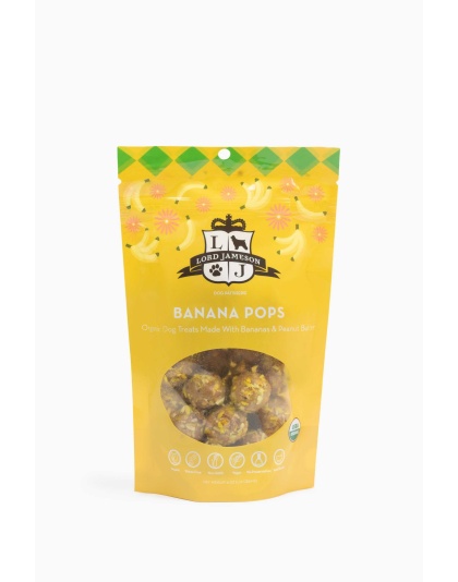 Lord Jameson Banana Pops Organic Soft & Chewy Dog Treats 6oz