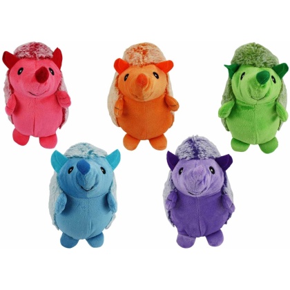 Multipet Hedgehogs Plush Dog Toy Assorted Colors 8"