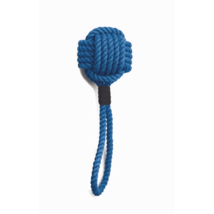 Blue - Jax & Bones Celtic Knot Tie Rope Dog Toy  - Large 5"