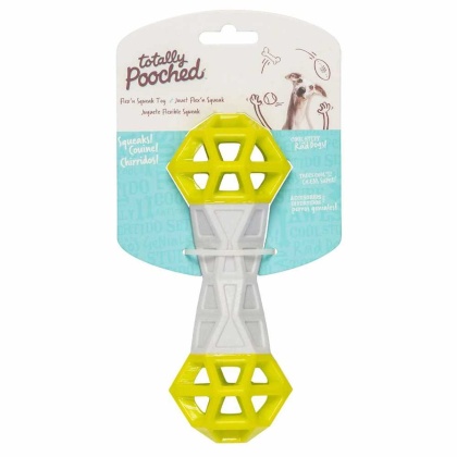 Grey / Green - Totally Pooched Flex n' Squeak Toy, Foam Rubber,   - 7",