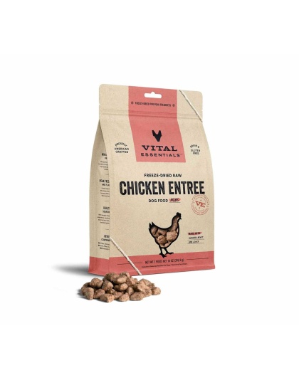Vital Essentials(R) Freeze-Dried Raw Chicken Entree Dog Food Nibs, 14 oz