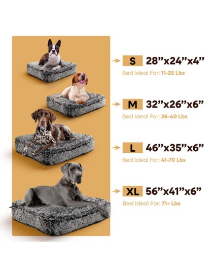 Midnight Frost - Rectangle Bed XL - Midnight Frost - XL - 56" x 41"