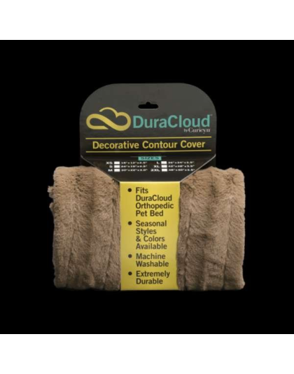 Mocha - DuraCloud Orthopedic Pet Bed and Crate Pad Contour Cover - Large
