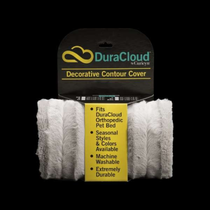 Silver - DuraCloud Orthopedic Pet Bed and Crate Pad Contour Cover - Large