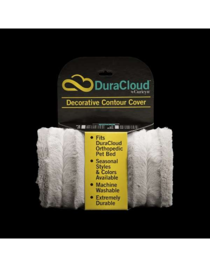 Silver - DuraCloud Orthopedic Pet Bed and Crate Pad Contour Cover - Large