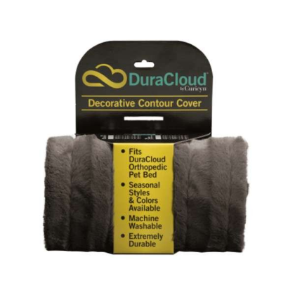 Charcoal - DuraCloud Orthopedic Pet Bed and Crate Pad Contour Cover - X-Large