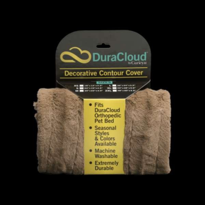 Mocha - DuraCloud Orthopedic Pet Bed and Crate Pad Contour Cover - X-Large