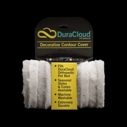 Silver - DuraCloud Orthopedic Pet Bed and Crate Pad Contour Cover - X-Large